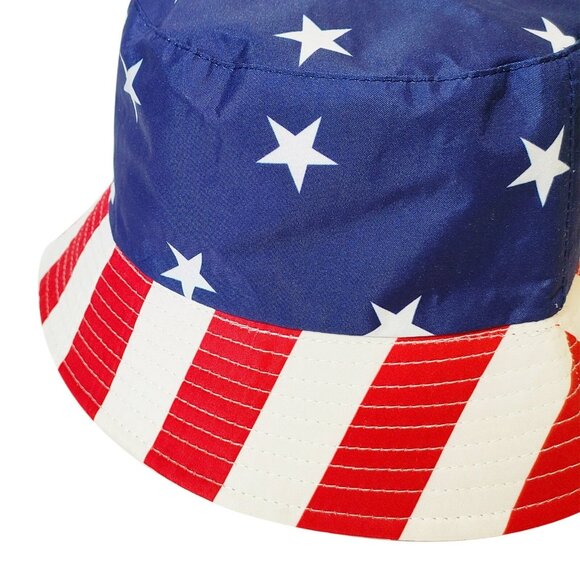 Way To Celebrate Patriotic Stars & Stripes Bucket Hat Freedom Unisex Adult OS - Picture 6 of 8